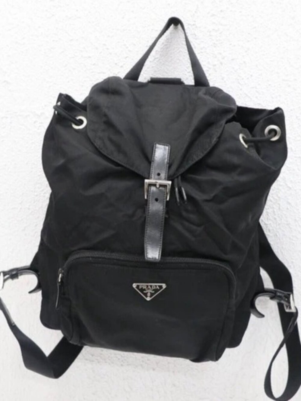 Prada Tessuto Drawstring Backpack - Back